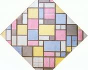 皮特 蒙德里安 : Composition with Grid VII (Lozenge)